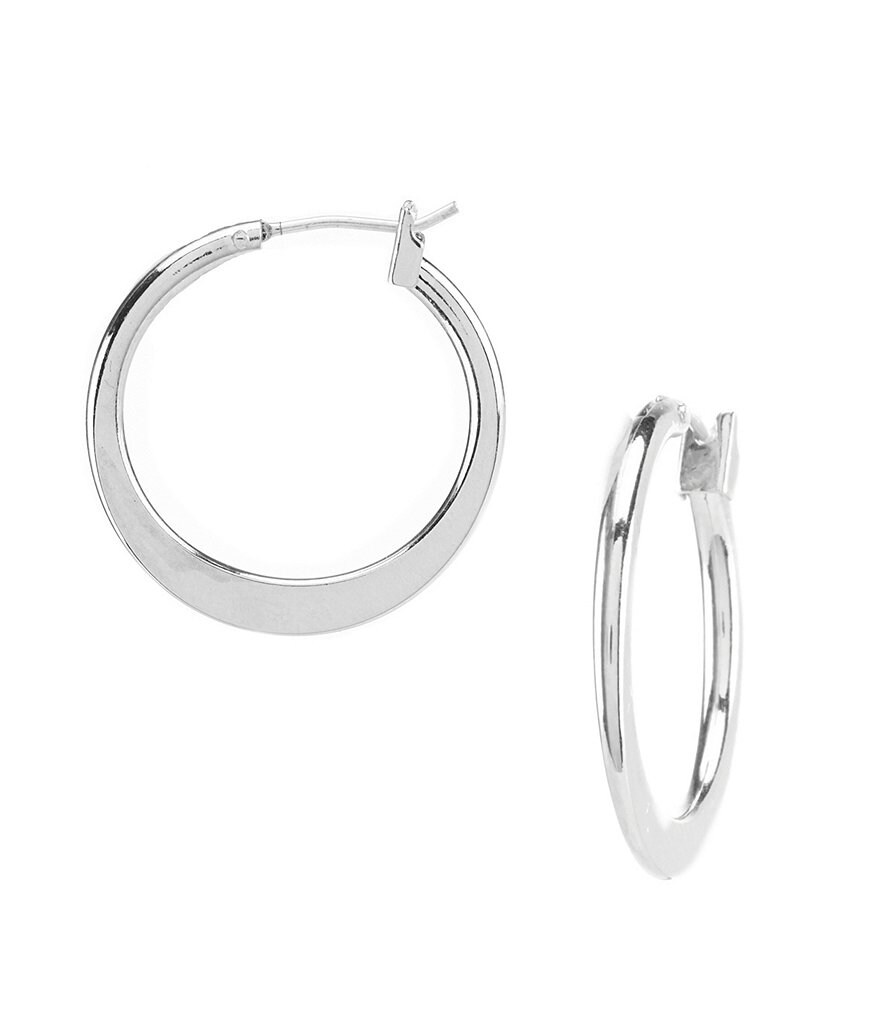 Tailored Graduated Hoop Earrings