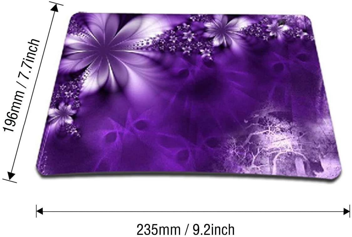 ToLuLu Regular Size (9.2 x 7.7 inch) Mouse pad Mouse Mat Mouse Mice Suit for Optical Laser Mouse, Purple Flower