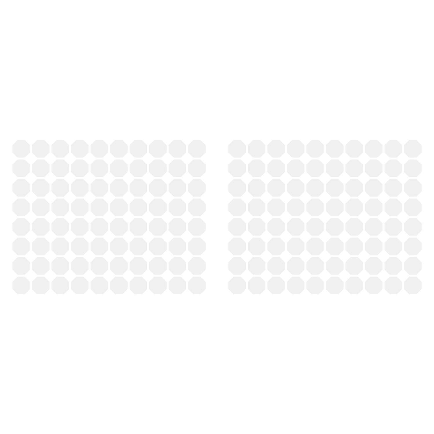 LiteMark 3.5 Inch Black Removable Octagon Decals - Pack of 18