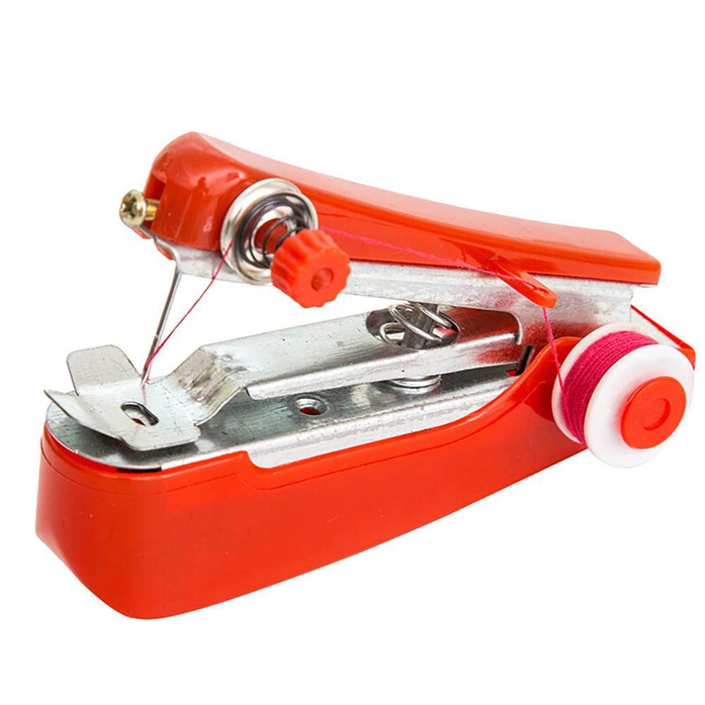 1PC Hot Sale Mini Portable Needlework Cordless Mini Hand-Held Clothes Fabrics Sewing Machine Sewing Tools random color
