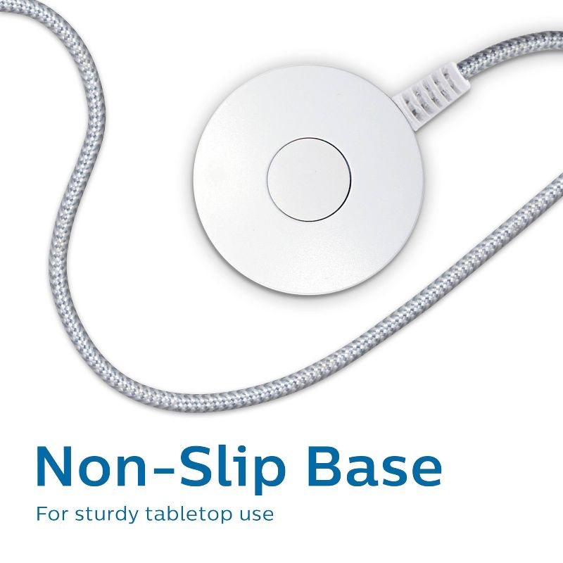 Cordinate 6' Grounded Power Switch Tether on/off Braided Cord White