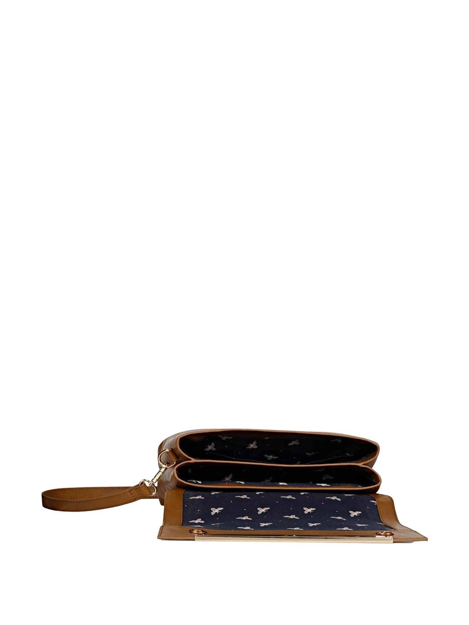 Favore Light Tan Solid Medium Satchels