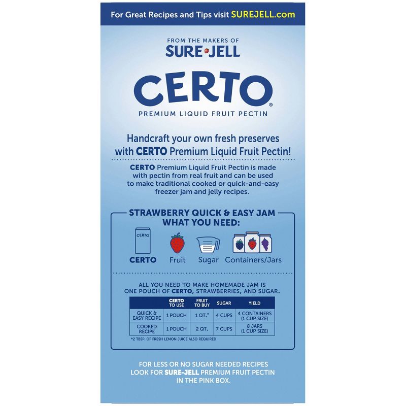 Certo Fruit Pectin Liquid - 6oz