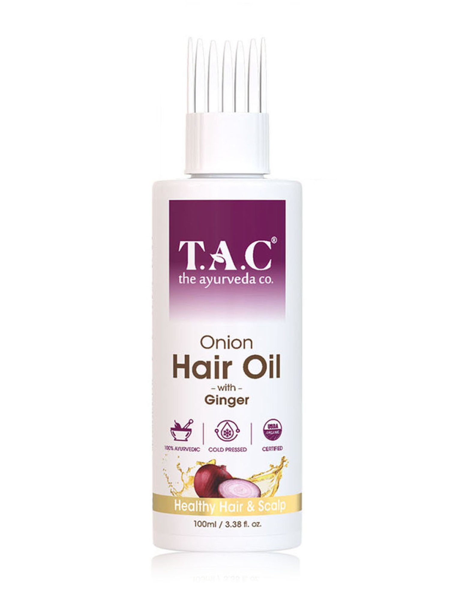 TAC - The Ayurveda Co. Onion Hair Oil with Ginger & Blackseed Extract - 100 ml