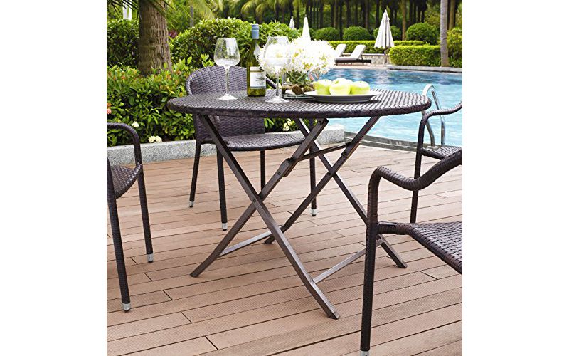 Wood Fiber Clay Patio Accent Table - Olivia & May