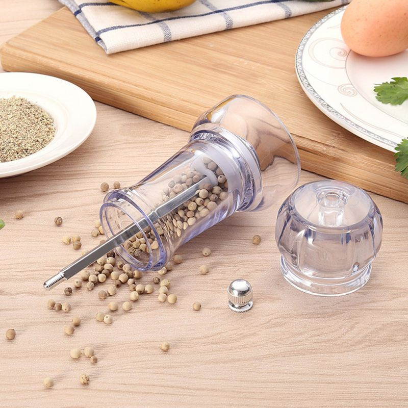 1 Pc Manual Pepper Grinder Salt Pepper Spice Bottle Grinder Kitchen Cooking Grinding Tool (Random Color)