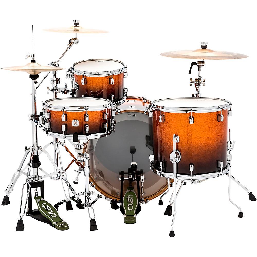Crush Drums & Percussion Sublime E3 Maple 4-Piece Shell Pack with 22x18" Bass Drum Copper Sparkle Black Fade