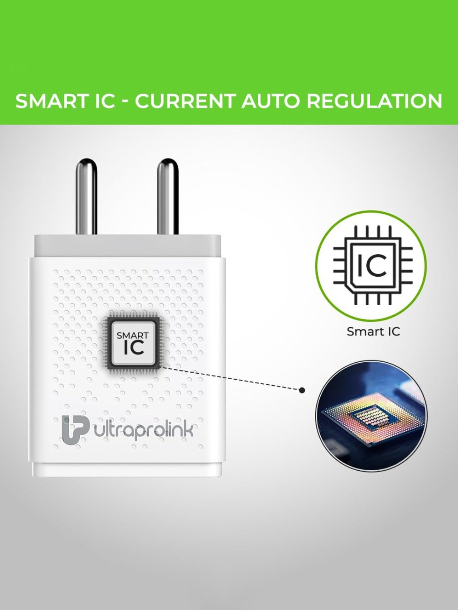 ULTRAPROLINK UM1110QC Boost QC USB Quick 18W Wall Charger with 1m Type C Cable (White)