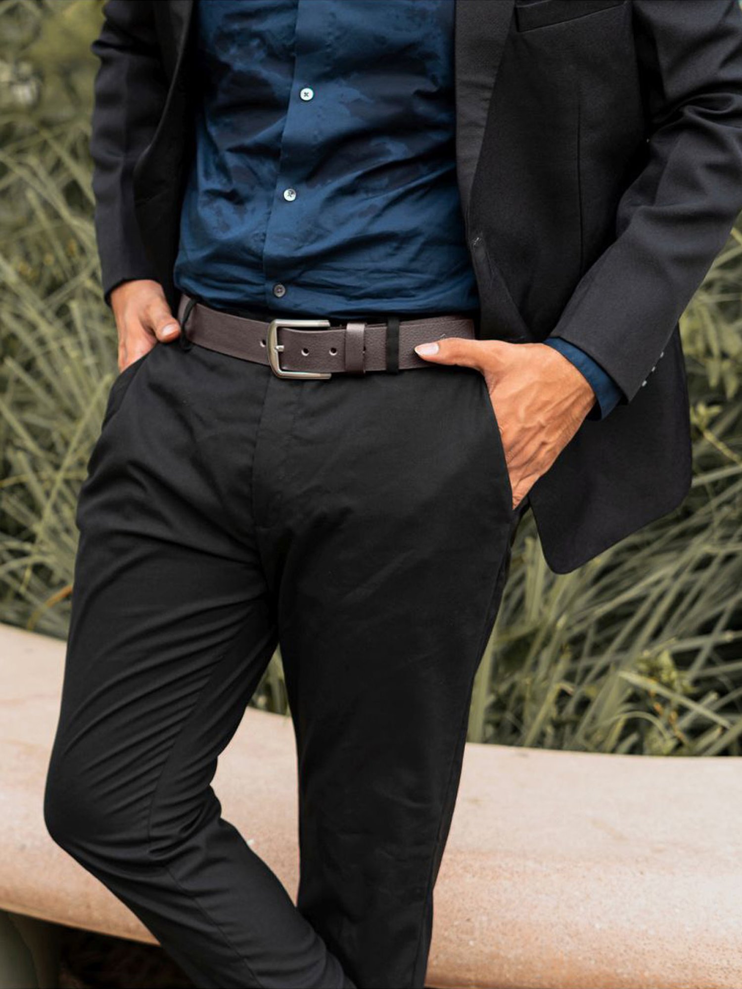 Kara Dark Brown Waist Belt for Men