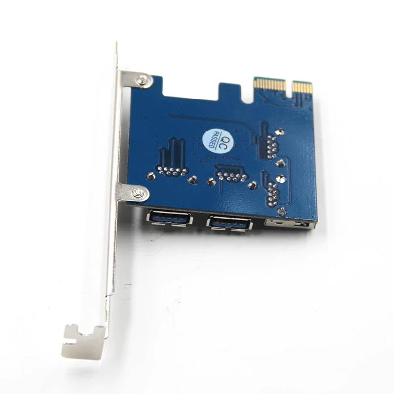 New 1 to 4 PCIe PCI E Riser Card PCI Express 1x to 16x USB 3.0 Data Cable SATA to 6Pin Power Supply for BTC Miner Machine Mining