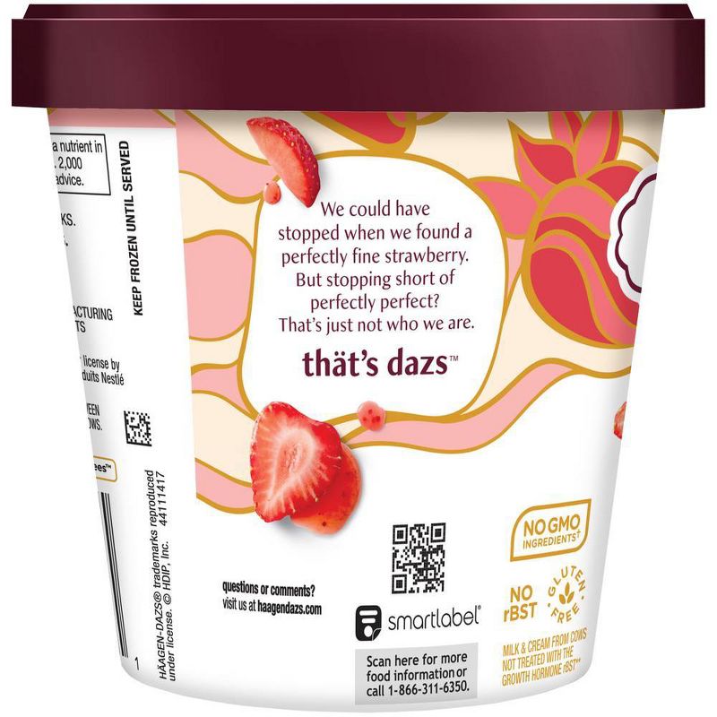 Haagen-Dazs Strawberry Ice Cream - 14oz