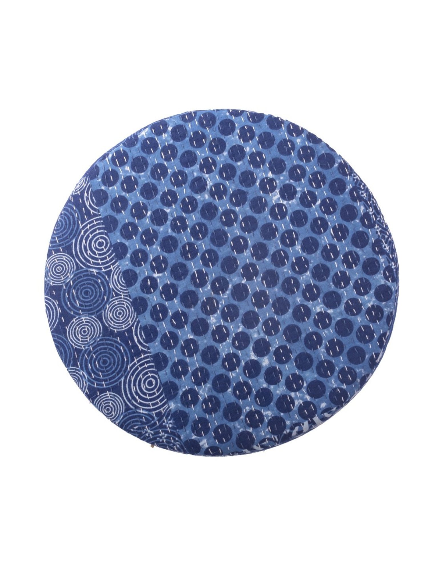 Chumbak French Sahara Solid Mustard Yellow Wood Ottoman