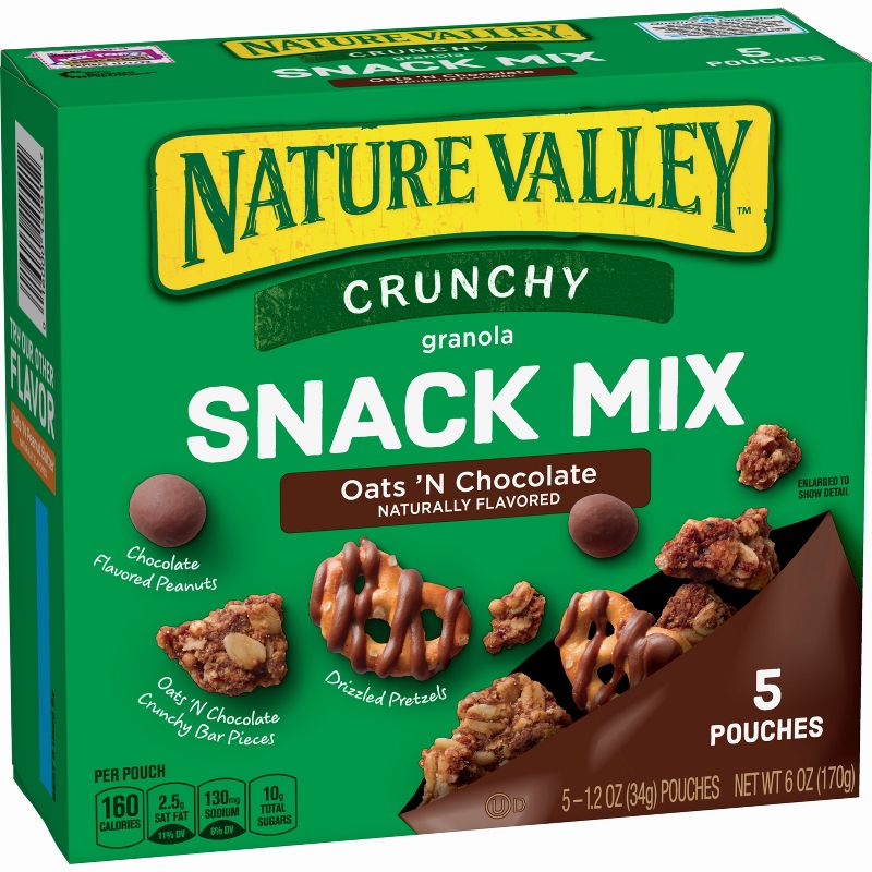 Nature Valley Crunchy Oats 'N Chocolate Granola Snack Mix - 5ct