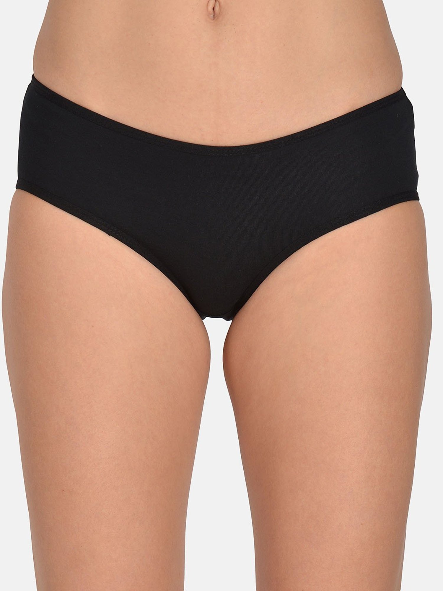 Mod & Shy Black Cotton Hipster Panty