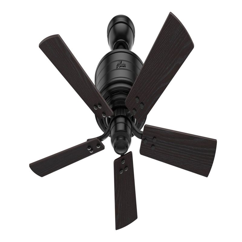 44" Cedar Key Damp Rated Ceiling Fan with Remote Black (Includes LED Light Bulb) - Hunter Fan