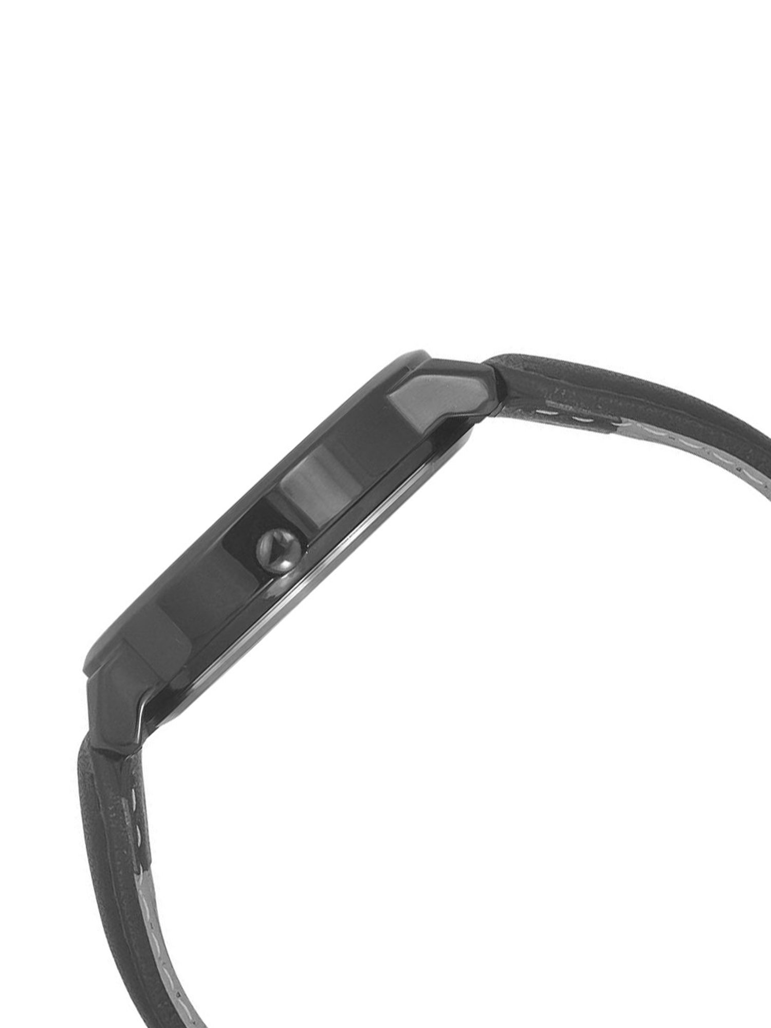 Helix By Timex Black Round Dial Analog Leather Men Watch - TW039HG10