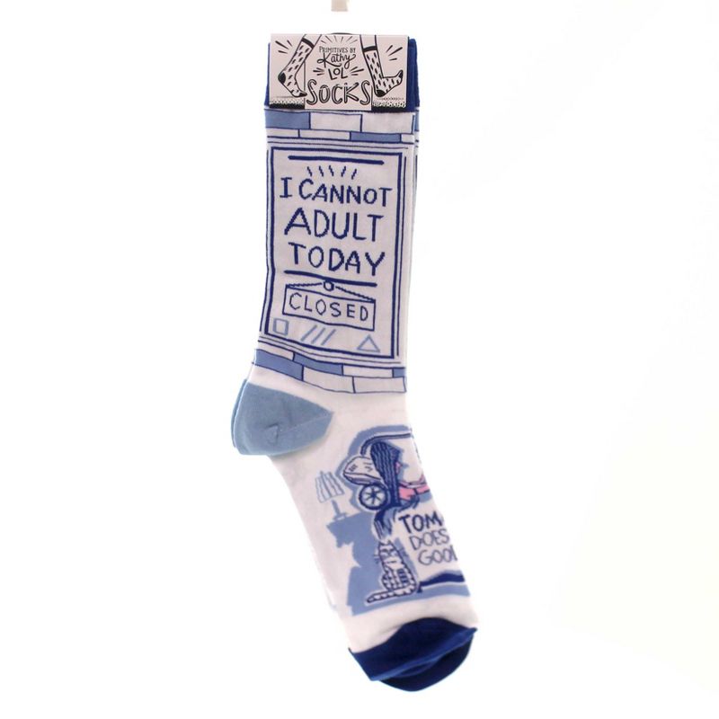Novelty Socks " I Can Not Adult Today Socks Womens Primitives By Kathy  -  Socks
