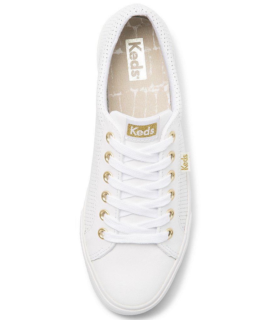 Keds Jump Kick Perforated Leather Sneakers Lace-Up