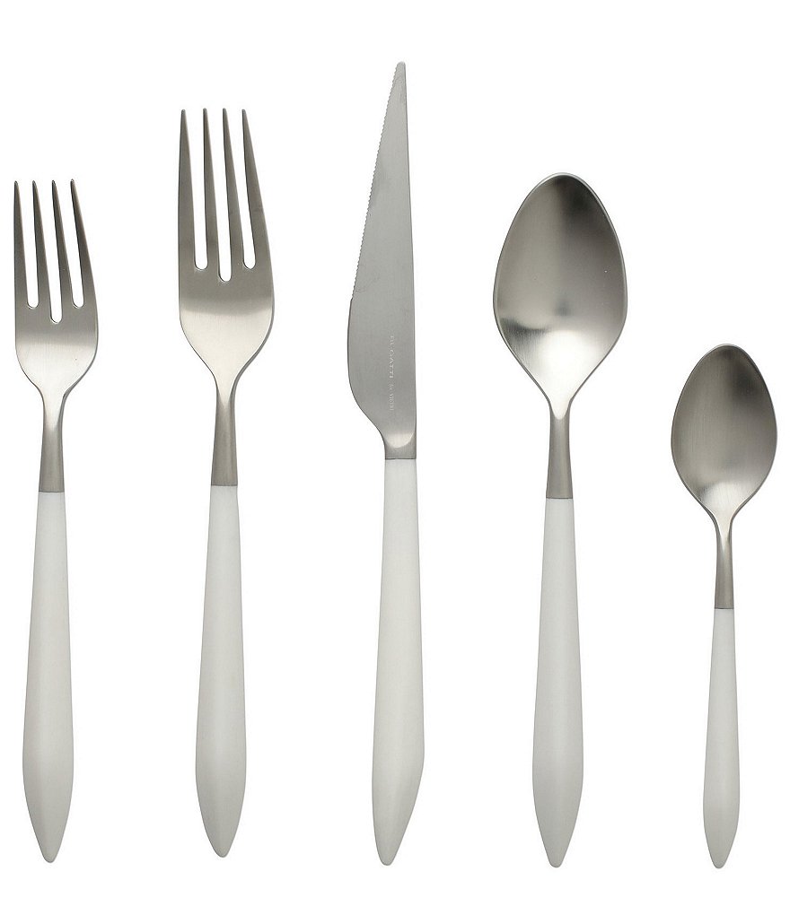 VIETRI Ares Argento & White Five-Piece Place Setting