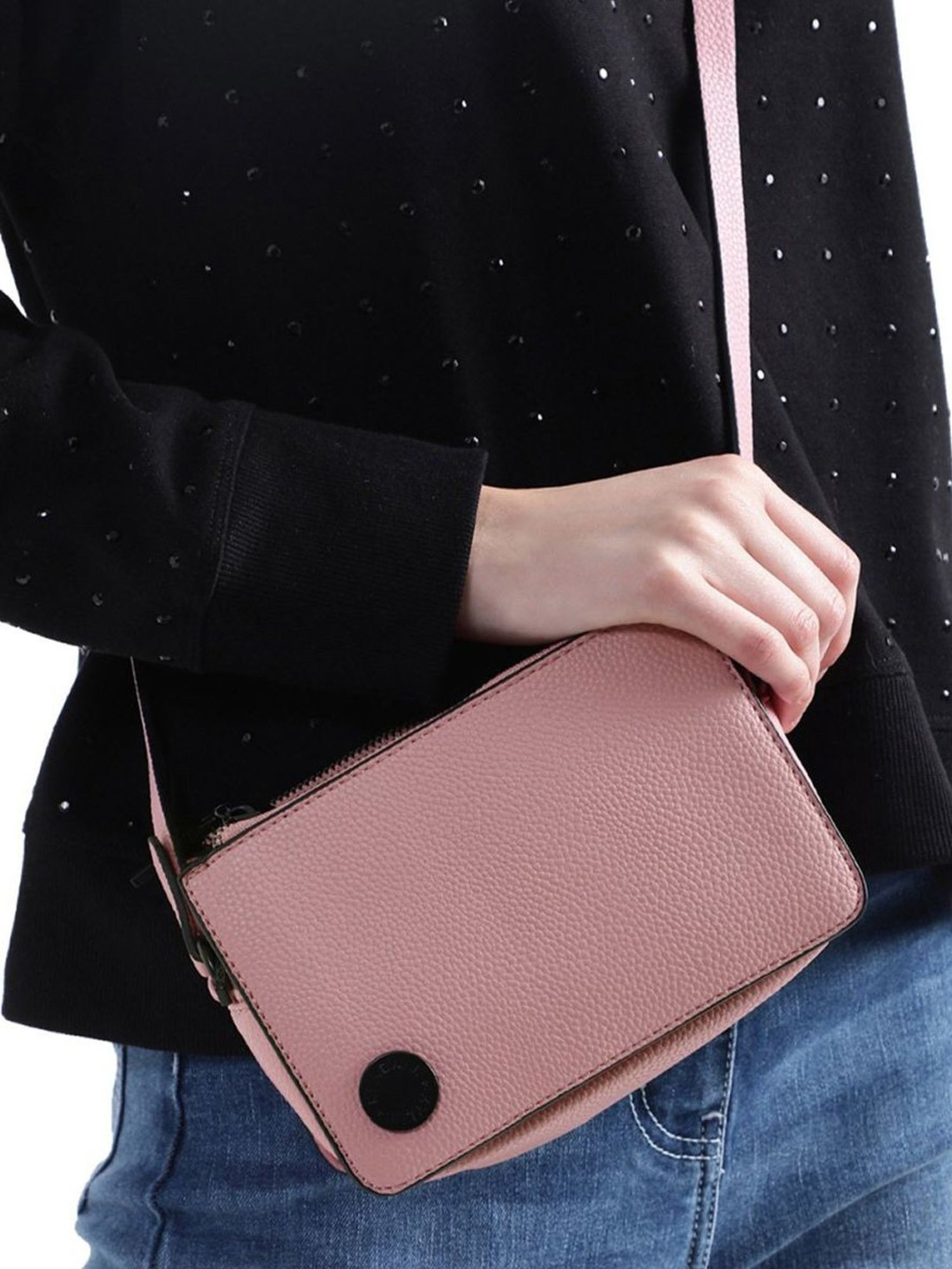 Kendall + Kylie Pink Medium Cross Body Bag