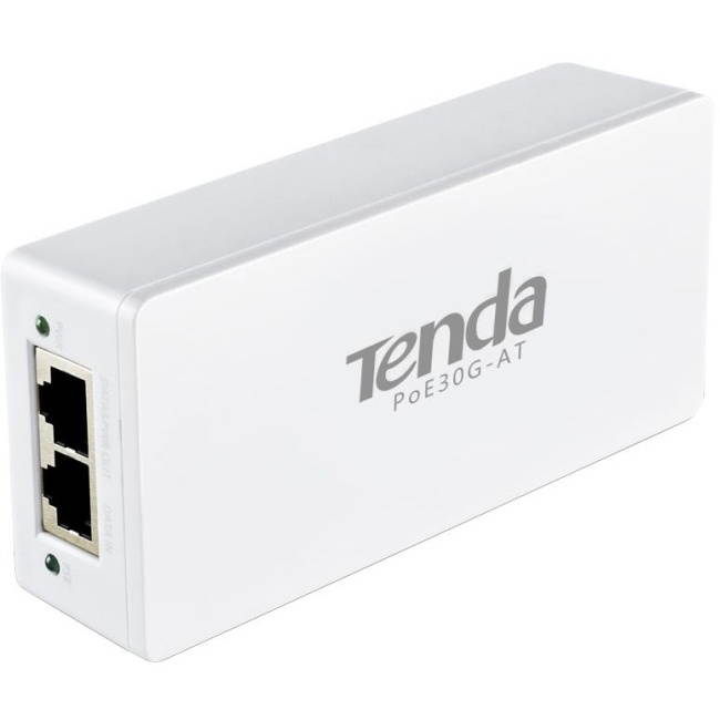 Tenda POE30G-AT Power-Over-Ethernet Injector , IEEE802.33af compatible, 10/100/1000Mbps RJ45 Poer, 1000M PoE Extension