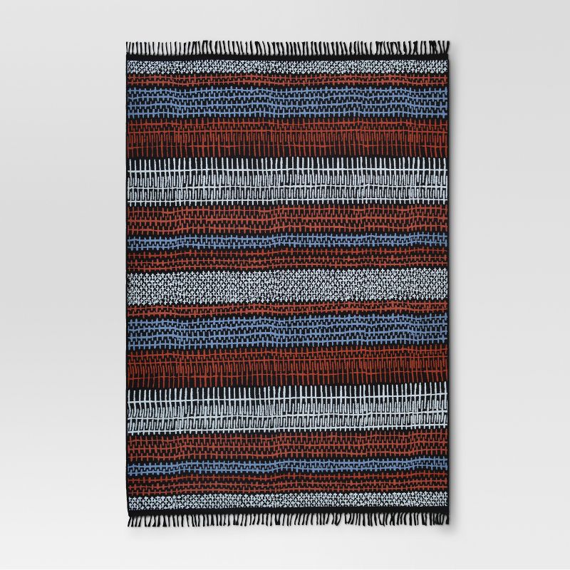 Drawn Stripe Warm Outdoor Rug - 7'x10' - Project 62™