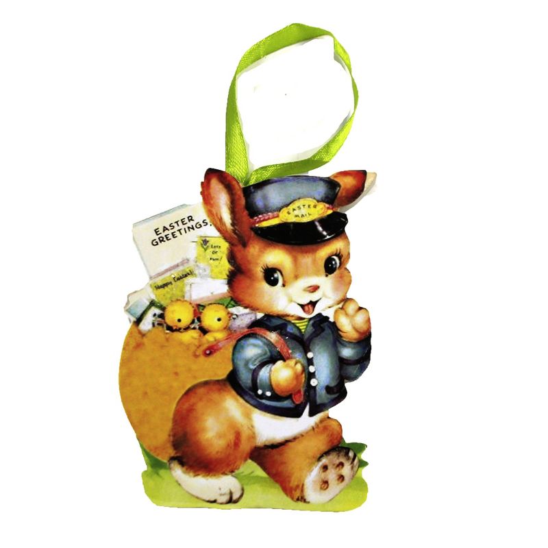 Easter 4.0" Easter Dummy Boards Set / 3 Ornament Vintage Bunny Duck  -  Tree Ornaments