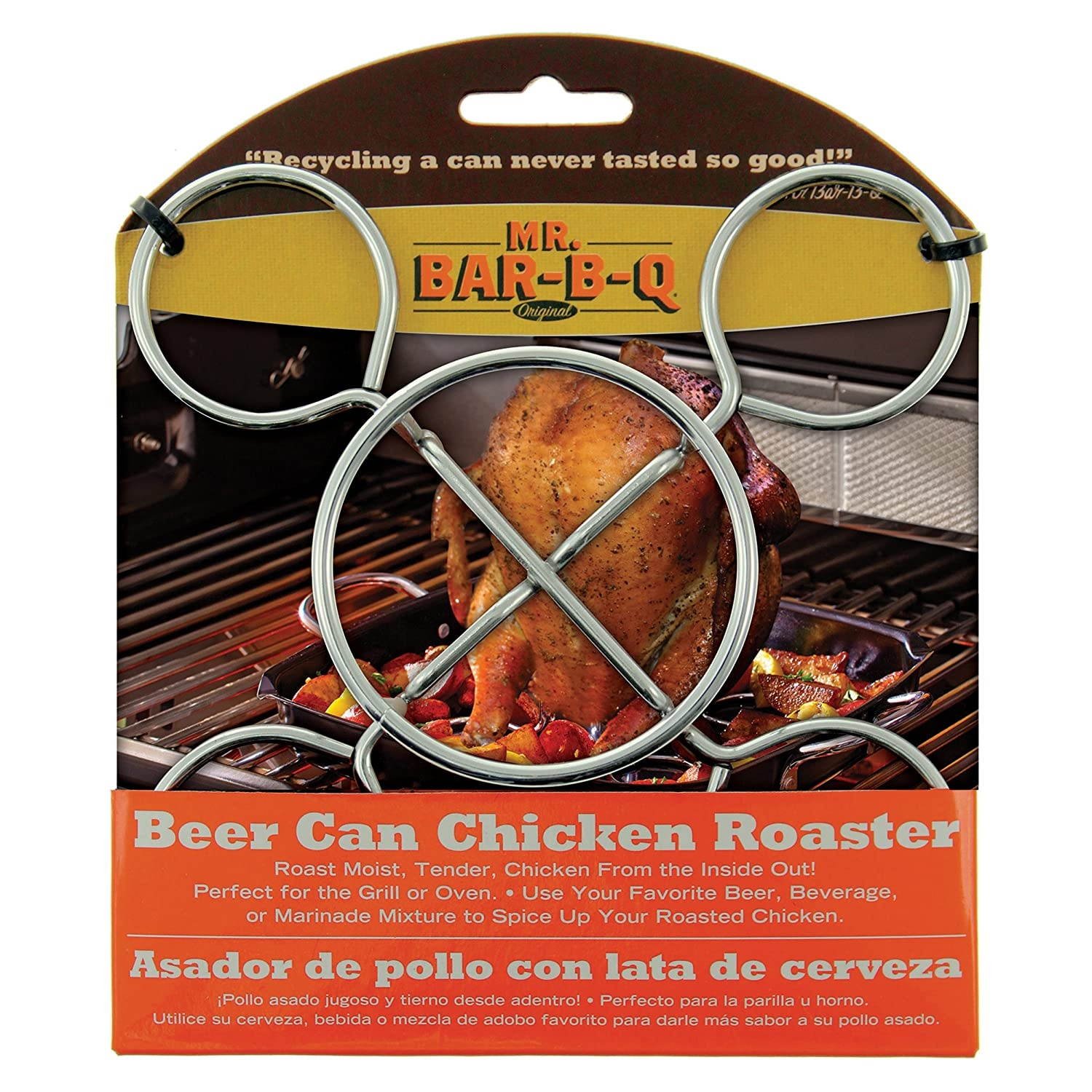 MR BAR-B-Q BEER CAN CHICKEN ROASTER BARBECUE BBQ