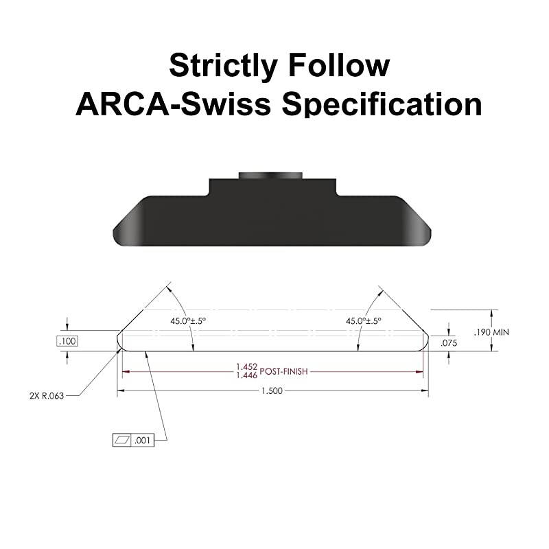 Keymod ArcaSwiss Rail Adapter RRS Tripod Dovetail Adapter Keymod