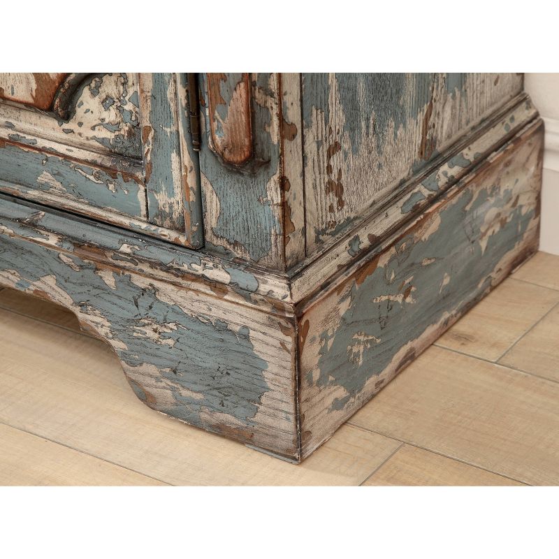 Searcy 4 Door Media Credenza TV Stand for TVs up to 70" Blue - Treasure Trove Accents