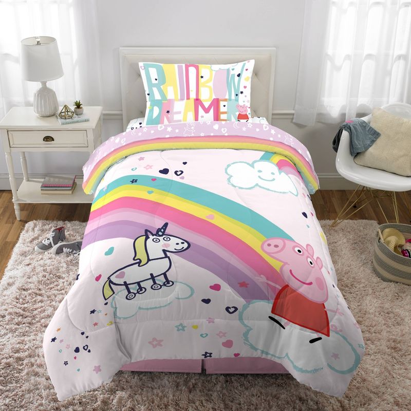 Twin Peppa Pig Rainbow Dreamer Bedding Bundle