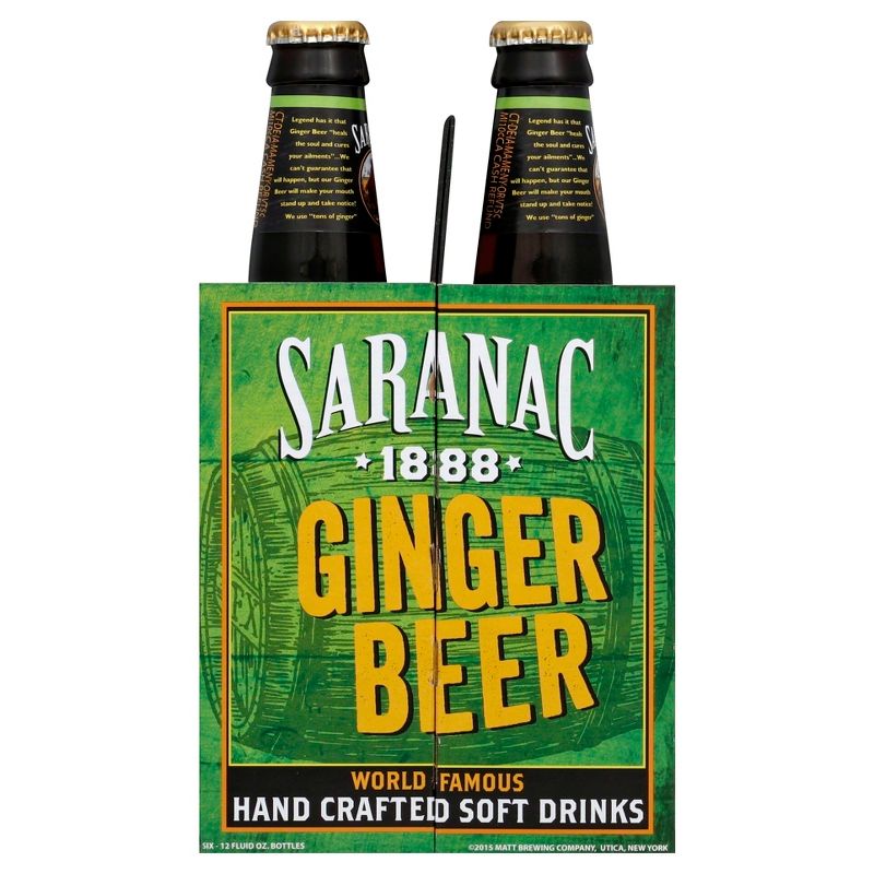 Saranac Ginger Beer - 6pk/12 fl oz Glass Bottles