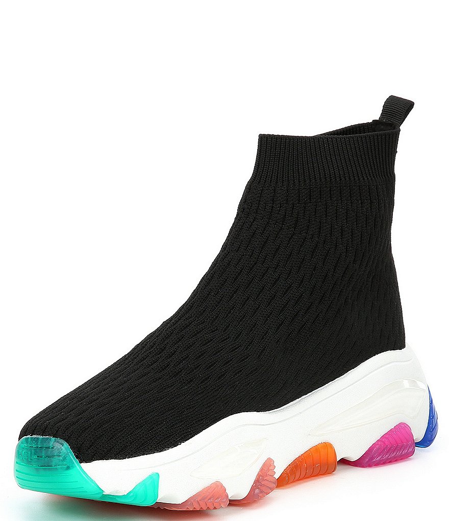 Kurt Geiger London Lettie Knit Slip-On Rainbow Chunky Outsole Sock Sneakers