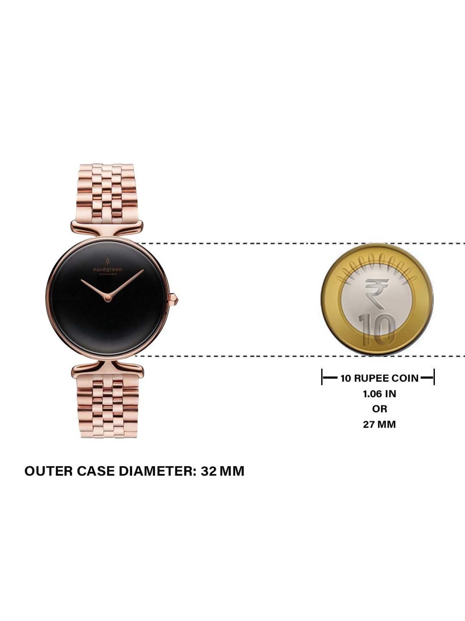 Nordgreen UN32RG5LROBL Unika Analog Watch for Women