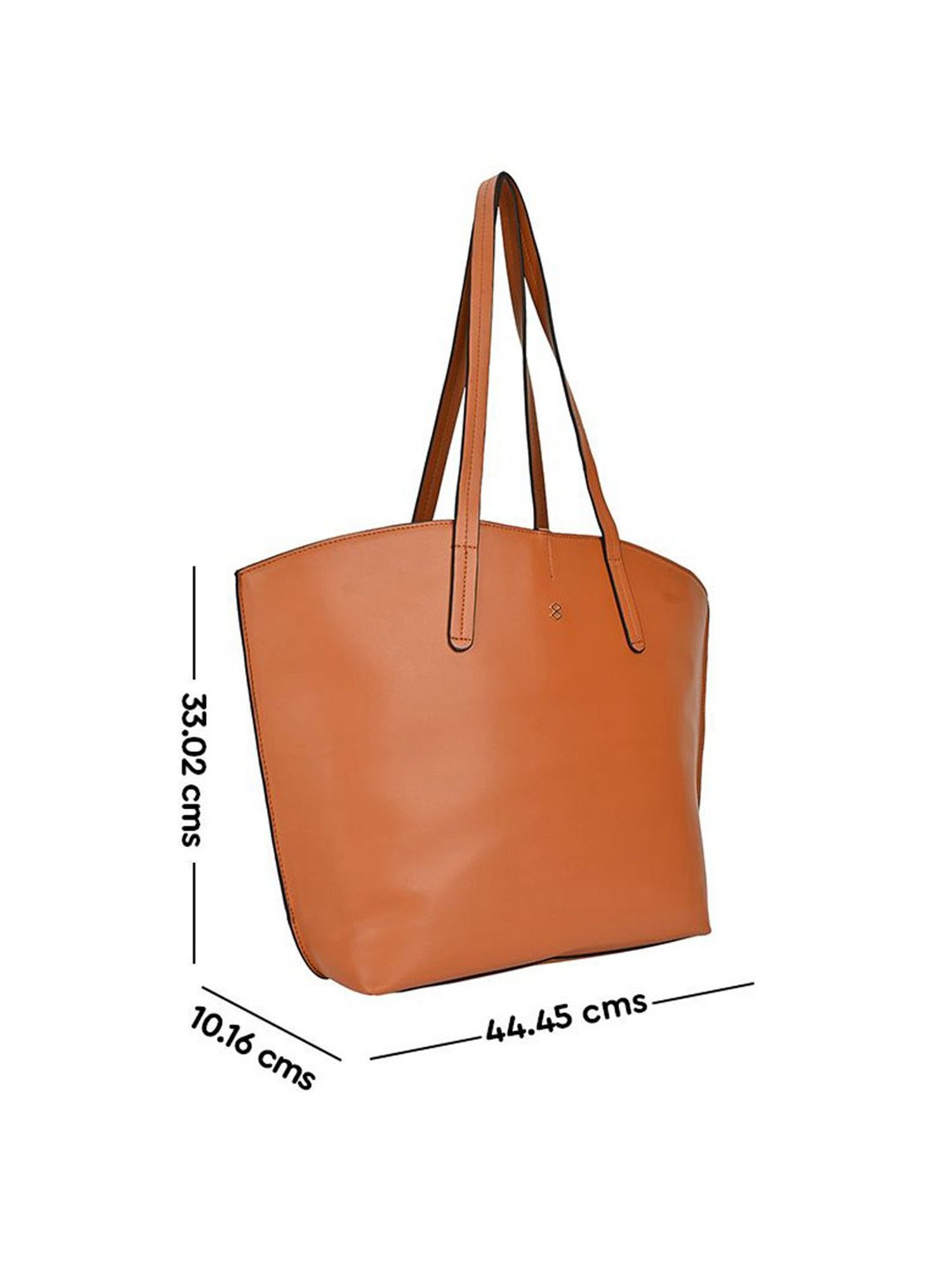 Horra Tan Solid Tote Handbag