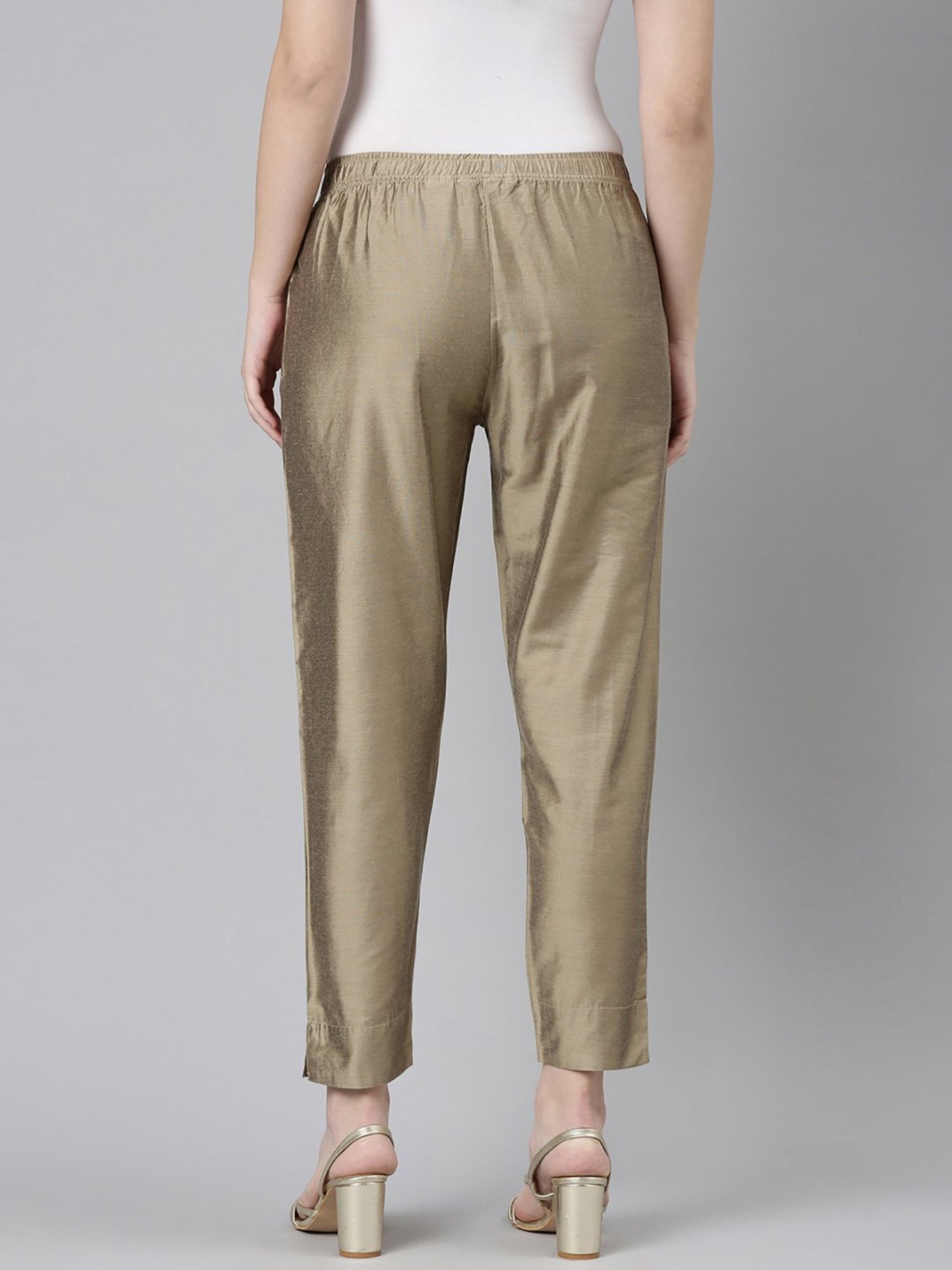 TWIN BIRDS Brown Straight Fit Pants