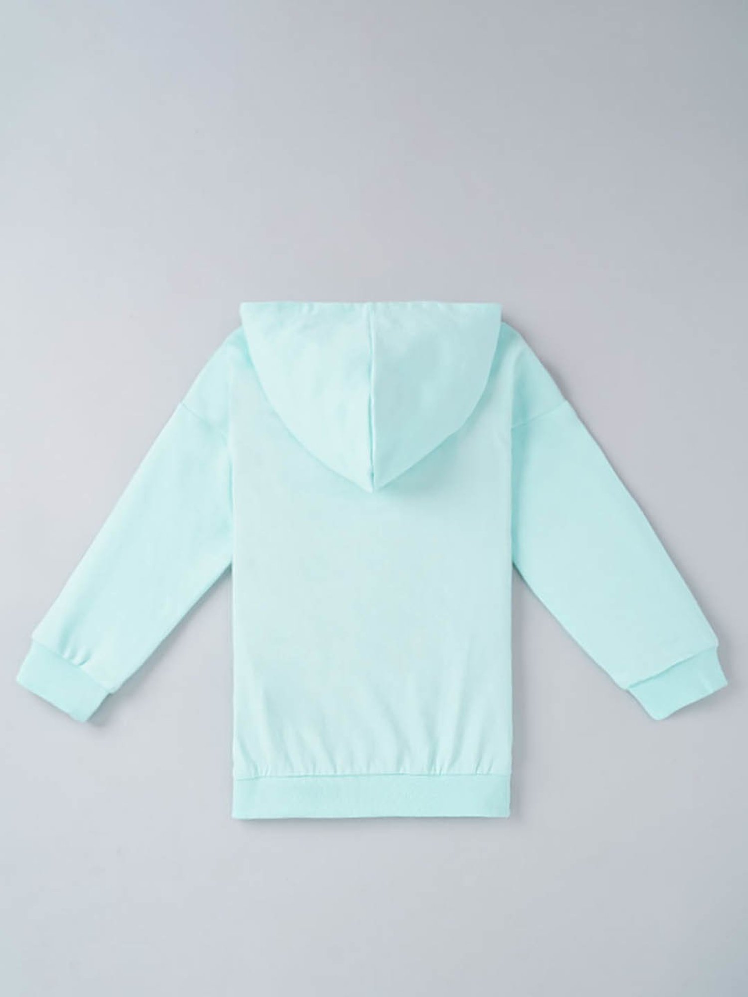 Ed-a-Mamma Kids Blue Printed Full Sleeves Hoodie