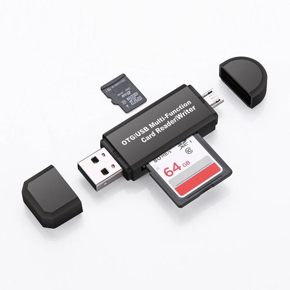 3 in 1 Type-C USB2.0 Micro USB Multi-Card Reader TF Card OTG Reader for Tablet Smartphone