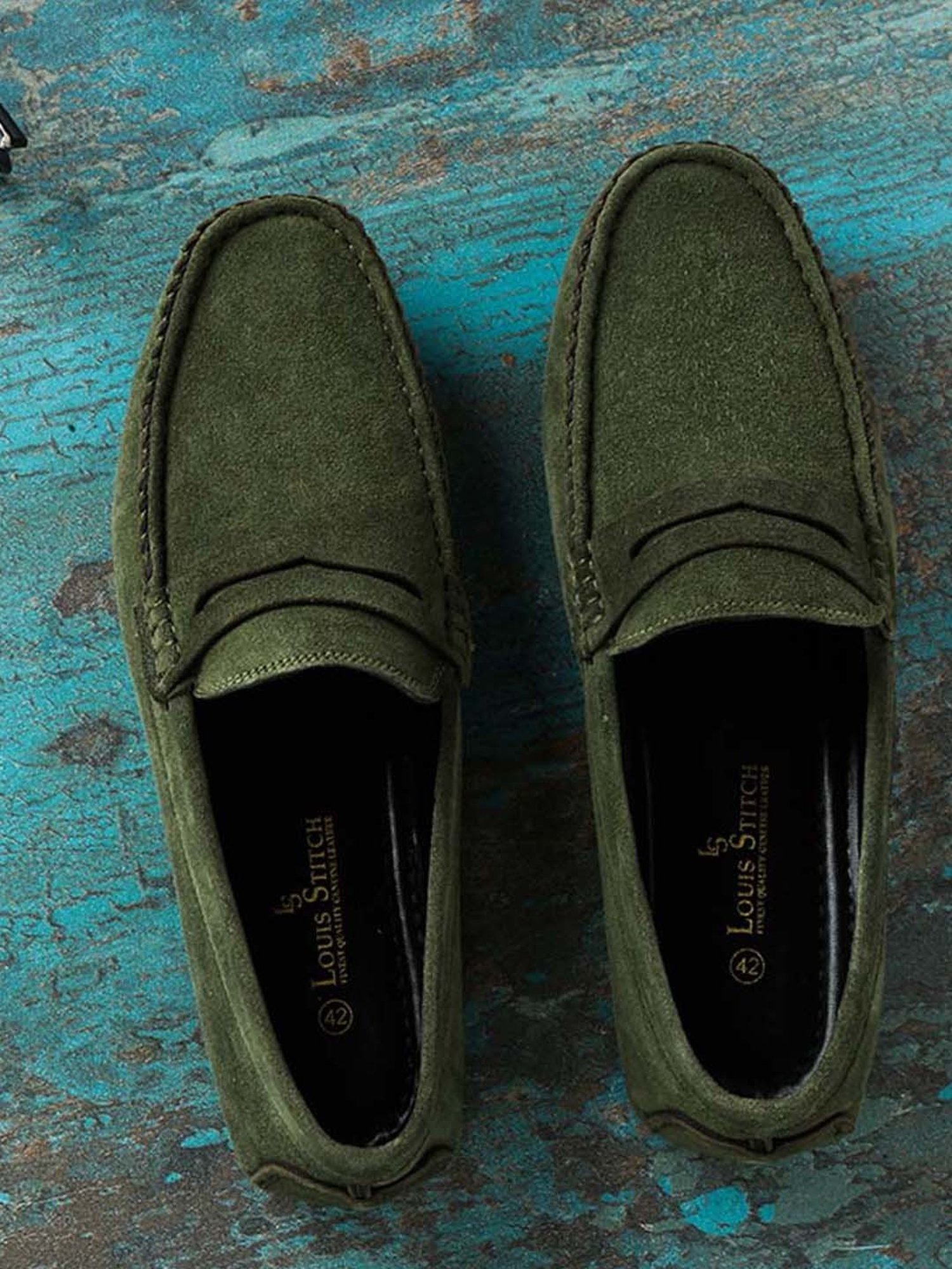 Louis Stitch Men's Seaweed Green Casual Loafers