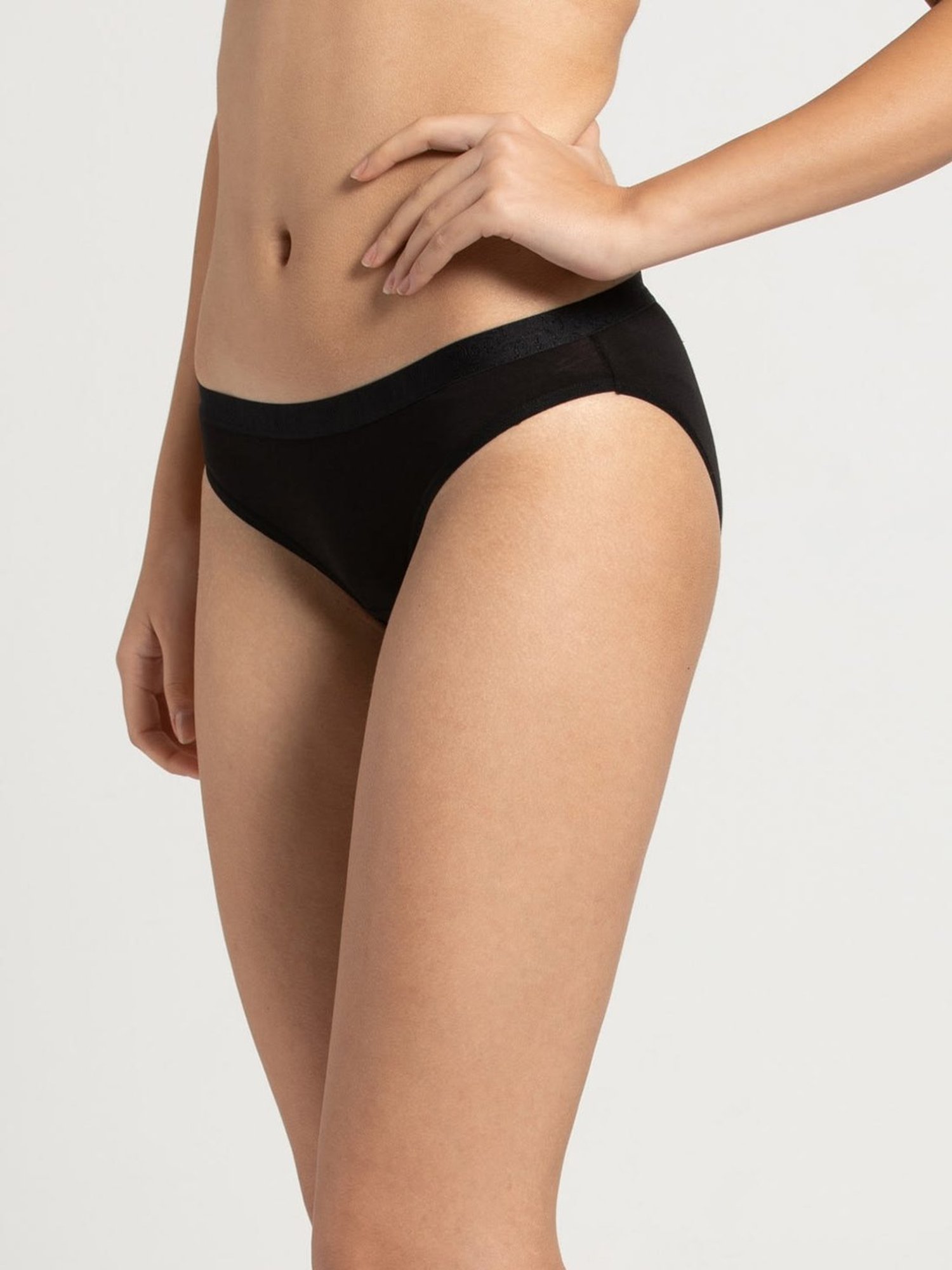 Jockey Black Cotton 3005 Bikini - Pack Of 3