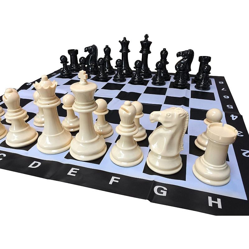 WE Games Garden Chess Set - Large 8 inch King, 35.5 inch Board
