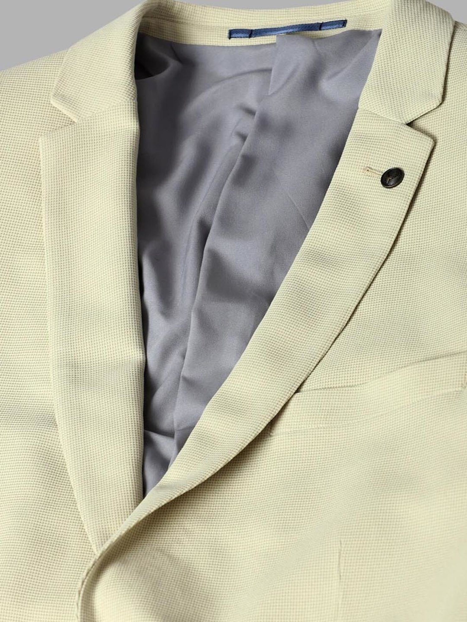 Allen Solly Cream Slim Fit Blazer