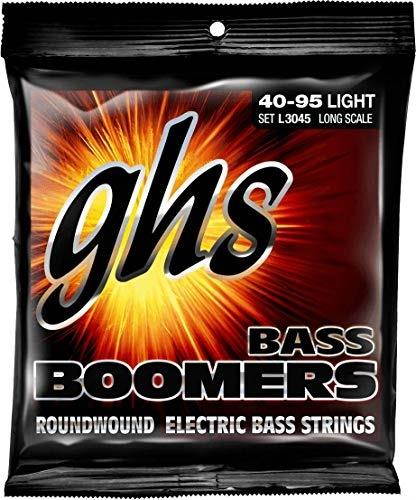 ghs strings l3045 4string bass boomers, nickelplated electric bass strings, long scale, light .040.095