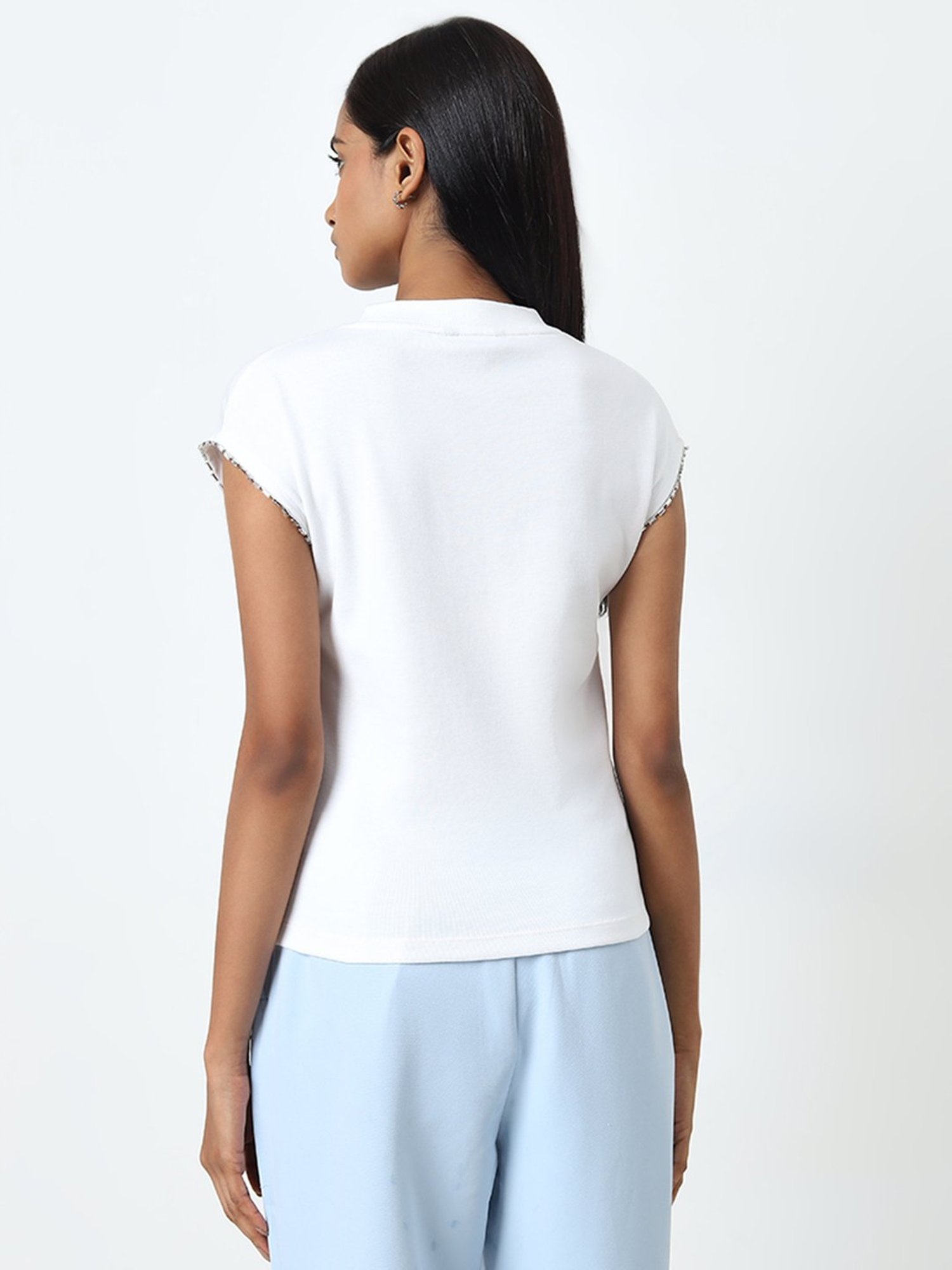 Wardrobe by Westside White Embellished Top