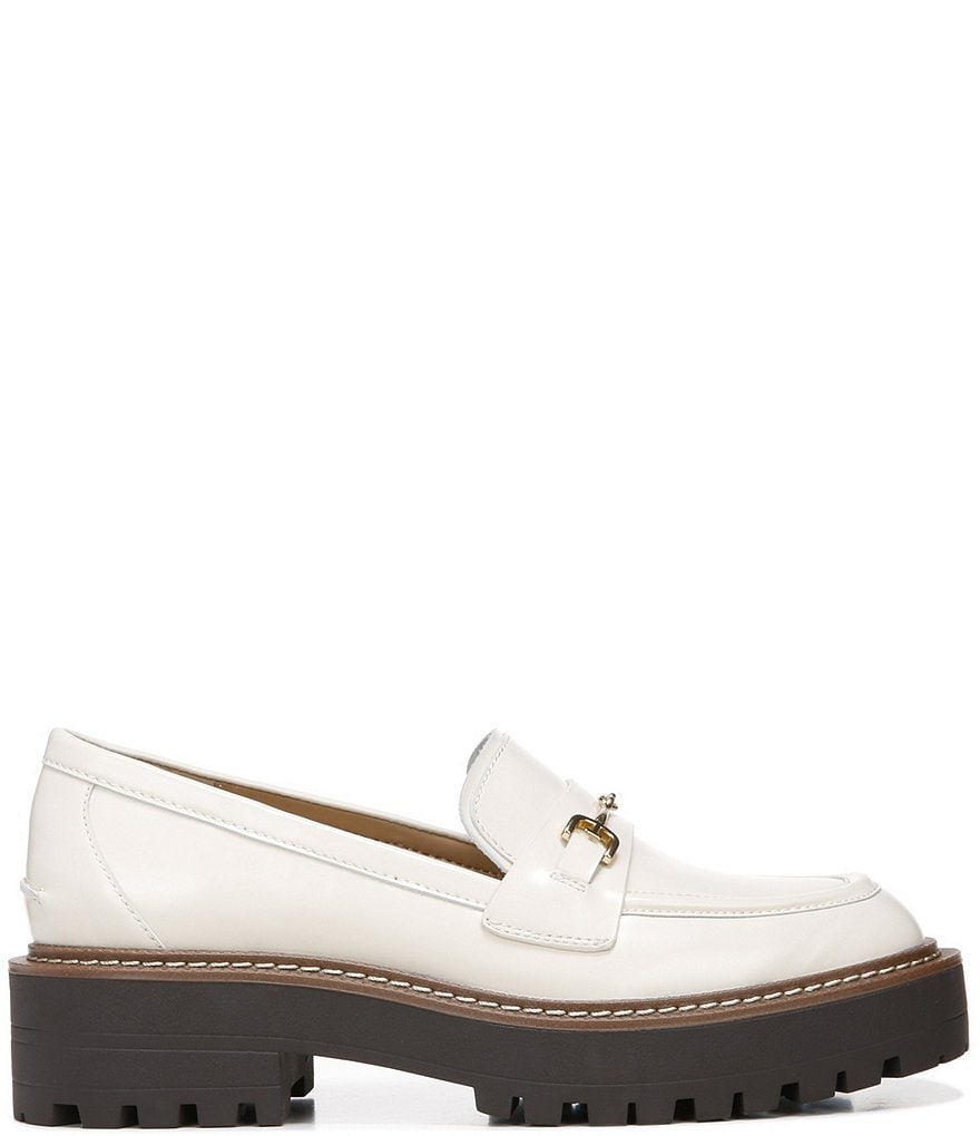 Sam Edelman Laurs Leather Bit Buckle Lug Sole Loafers