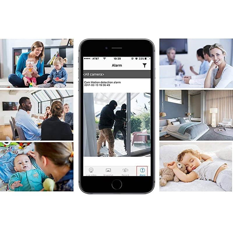 Camera, Hidden Camera Clock WiFi 1080P Video Recorder 140&deg; Wide Angle Lens Wireless IP Cameras for Indoor Home Security Monitoring Nanny Cam with Night Vision Motion Detection 2020 Version