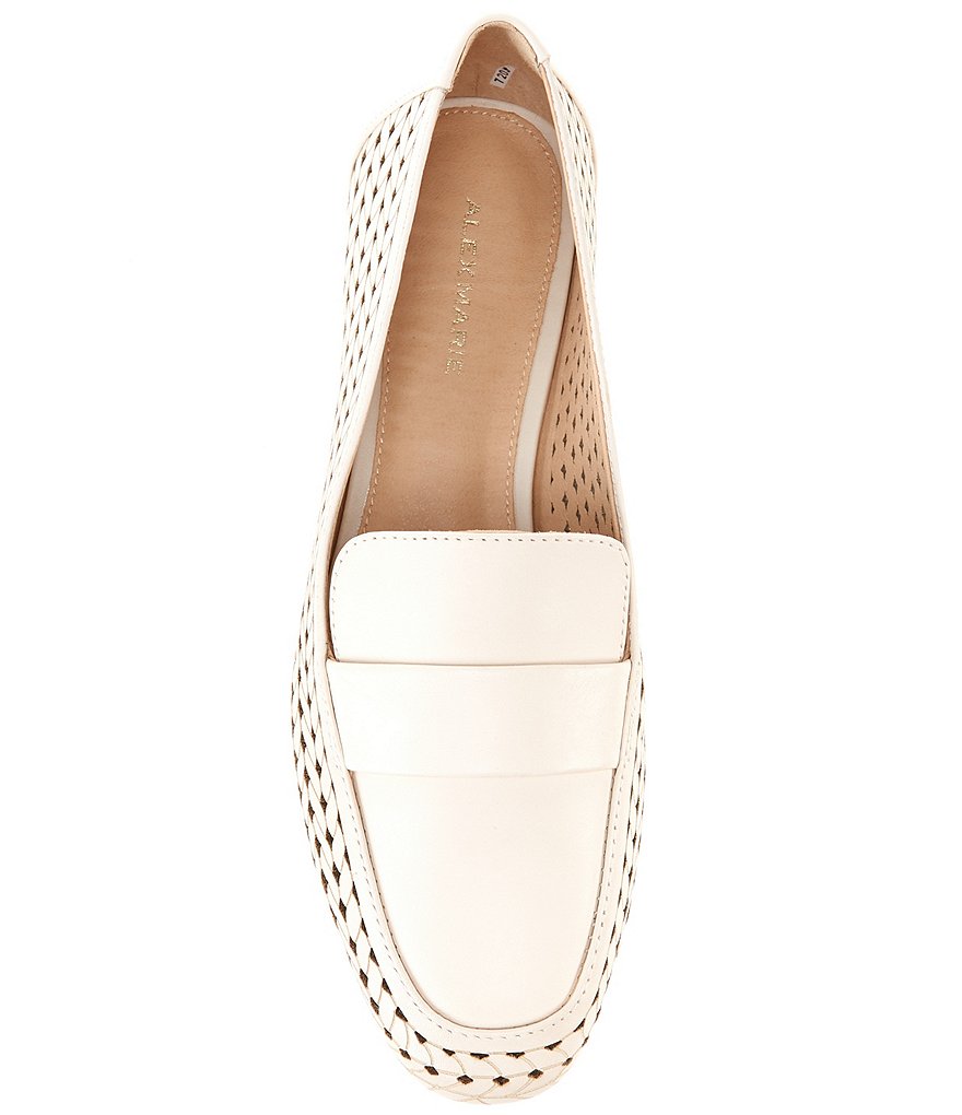 Alex Marie Arlias Perforated Woven Detail Loafers