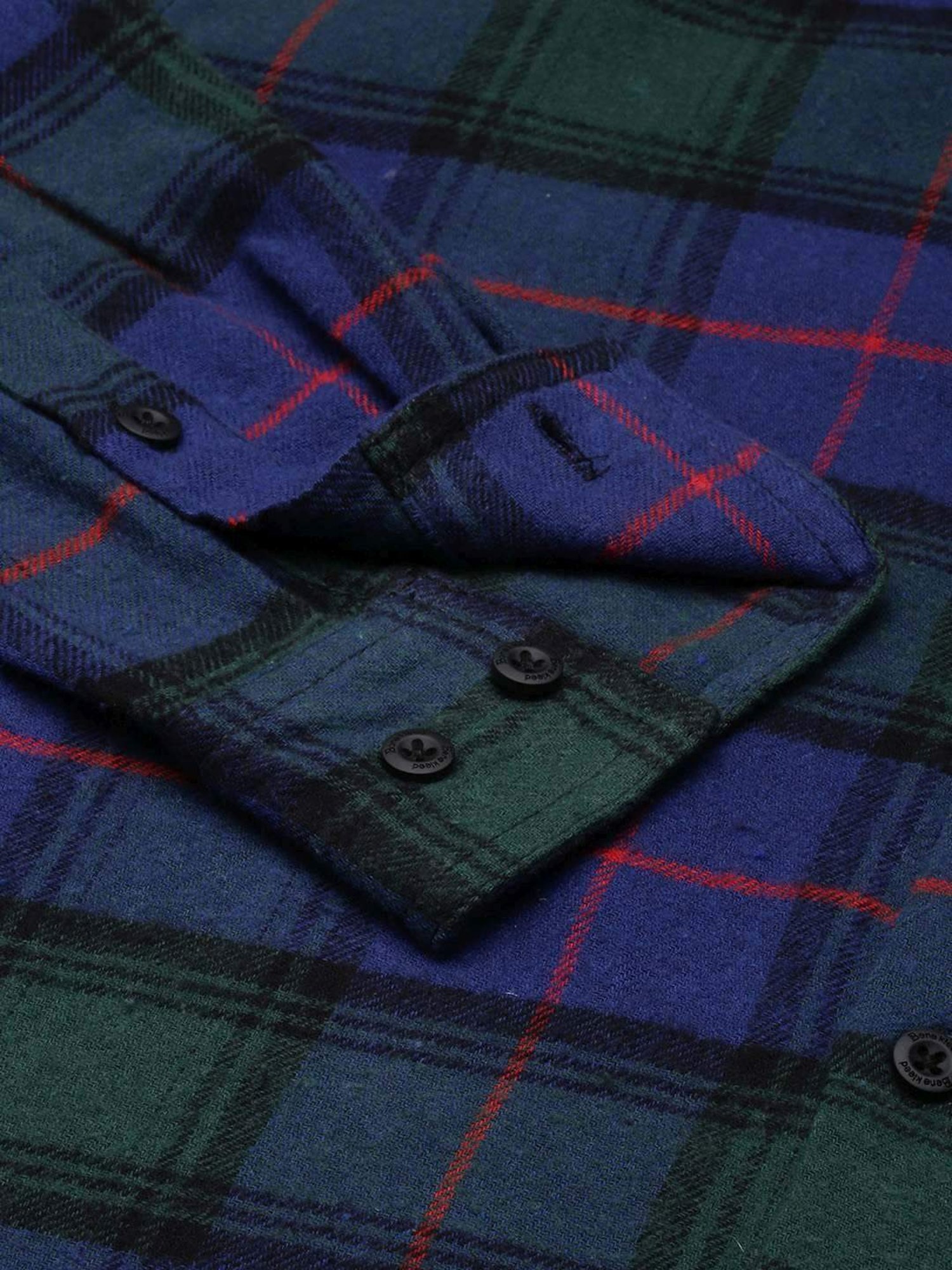 Bene Kleed Green Regular Fit Checks Shirt