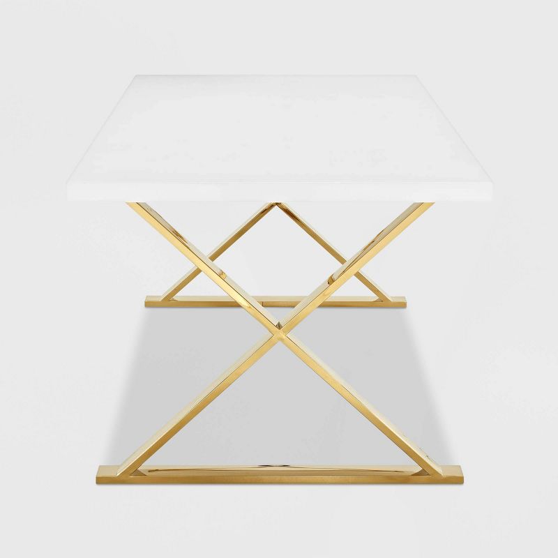 Sector Dining Table White Gold - Modway