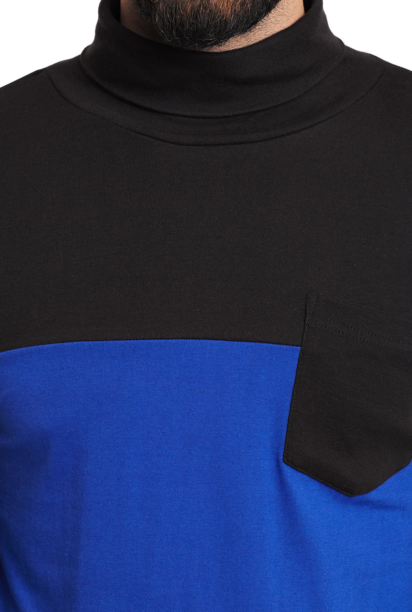 Hypernation Ink Blue Full Sleeves Regular Fit T-Shirt